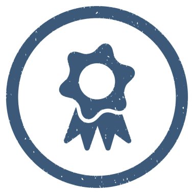 Ödülü mühür grenli simgesi yuvarlak