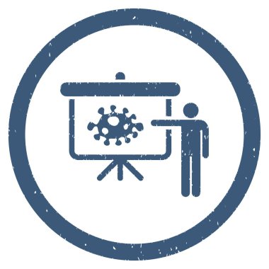 Bakteri ders grenli simgesi yuvarlak