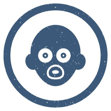 Bebek kafa grenli simgesi yuvarlak