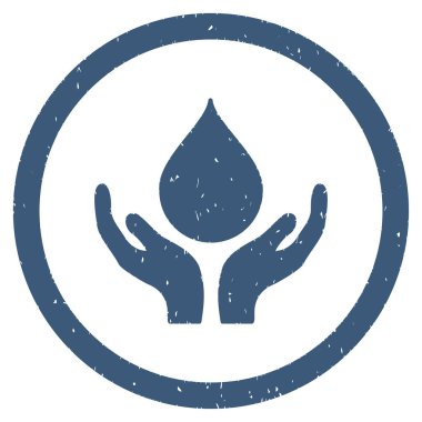 Kan bağışı yuvarlak grenli simgesi eller