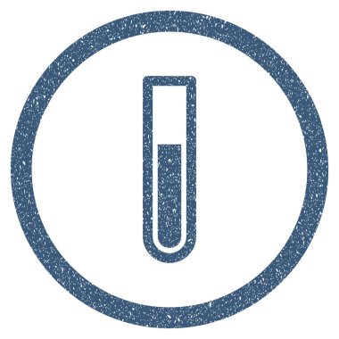 Kan testi tüp grenli simgesi yuvarlak