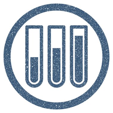 Kan testi tüpler yuvarlak grenli simgesi