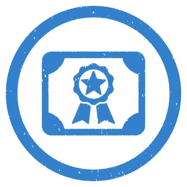 Ödülü Diploma grenli simgesi yuvarlak