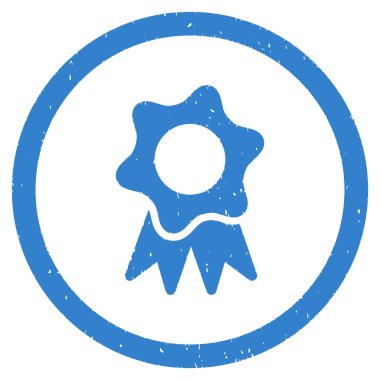 Ödülü mühür grenli simgesi yuvarlak