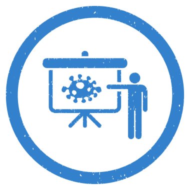 Bakteri ders grenli simgesi yuvarlak