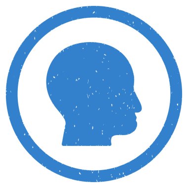 Kel kafası grenli simgesi yuvarlak