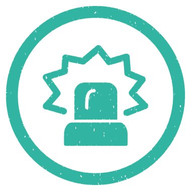 Alarm grenli simgesi yuvarlak