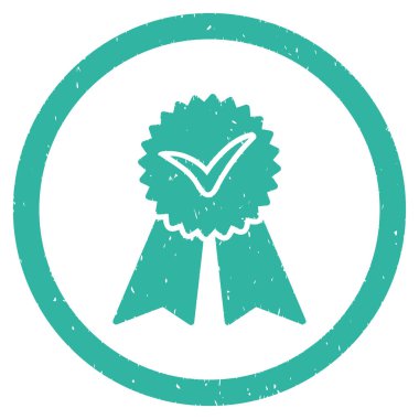 Onayı mühür grenli simgesi yuvarlak