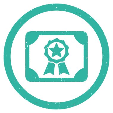 Ödülü Diploma grenli simgesi yuvarlak