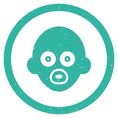 Bebek kafa grenli simgesi yuvarlak