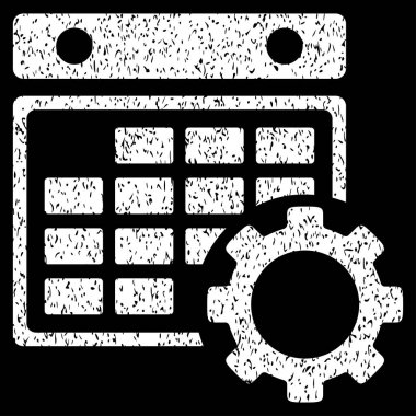 Takvim yapılandırma dişli grenli doku simgesi