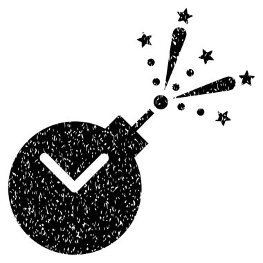 Zaman havai fişek ücret grenli doku simgesi