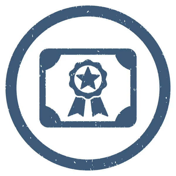 Prêmio Diploma Rounded Grainy Icon — Vetor de Stock