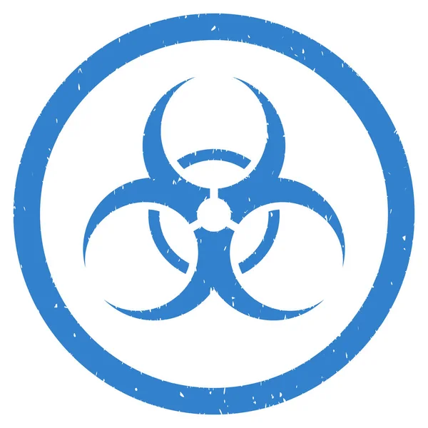 Bio gevaar afgerond korrelig pictogram — Stockvector