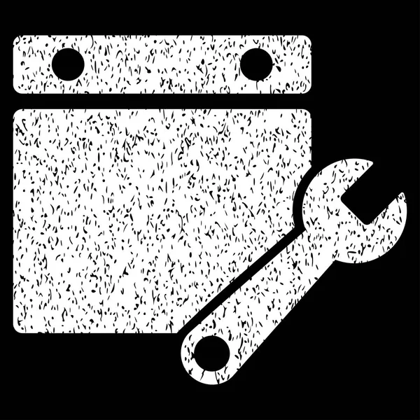 Calendrier Tuning Icône texture granuleuse — Image vectorielle
