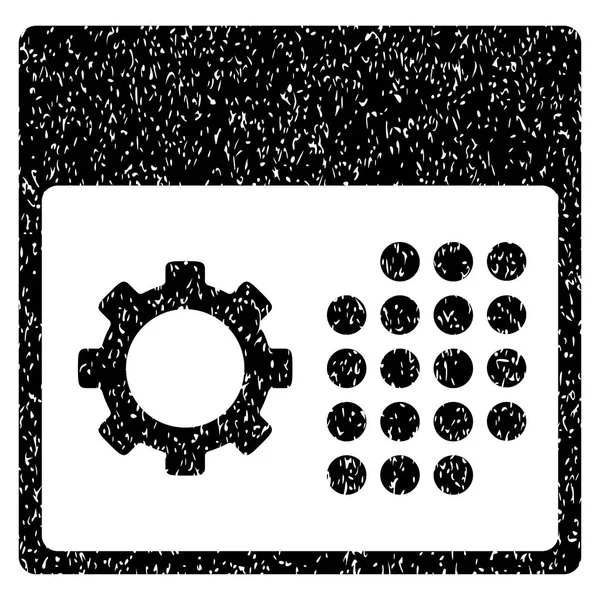 Сервис Gear Calendar Grainy Texture Icon — стоковый вектор