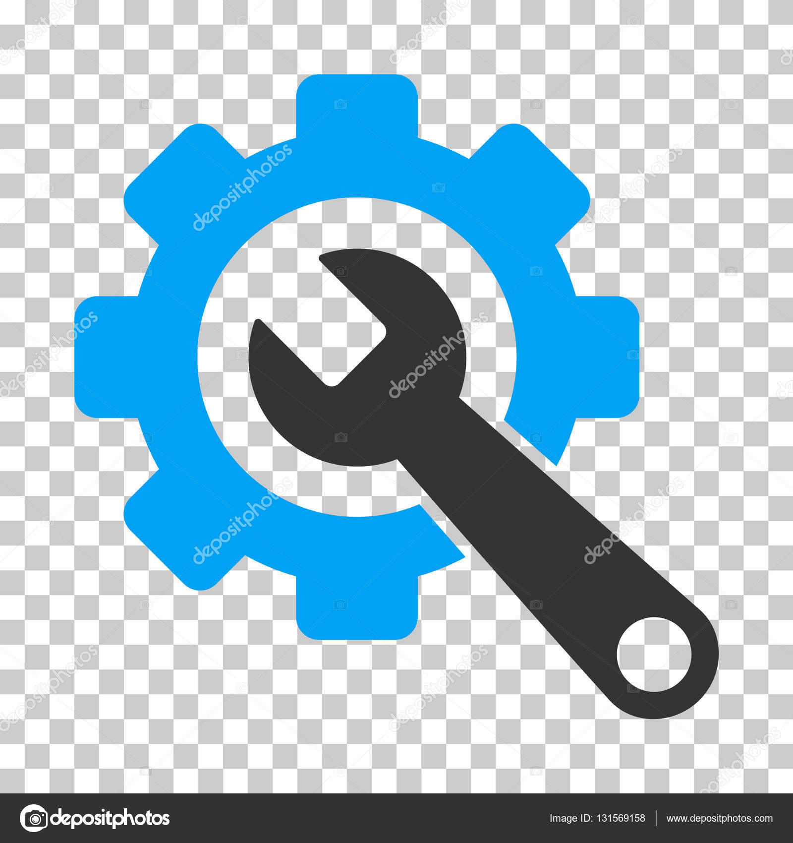 Icono del vector de engranaje y llave inglesa Vector de stock #131569158 de  ©ahasoft, image size:1600x1700