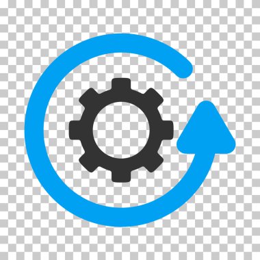 Gearwheel döndürme yönünü vektör simgesi