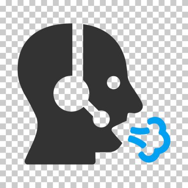 Operatör konuşma vektör simgesi