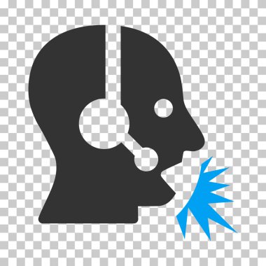 Operatör konuşma vektör simgesi