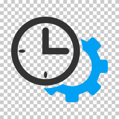 Zaman kurulum dişli vektör simgesi