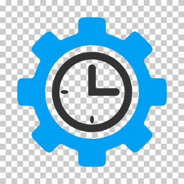 Zaman kurulum dişli vektör simgesi