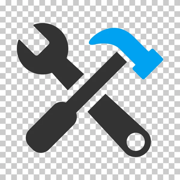 Hammer und Schraubenschlüssel Vektor-Symbol — Stockvektor