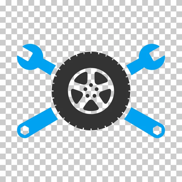 Llaves de servicio de neumáticos Vector Icono — Archivo Imágenes Vectoriales