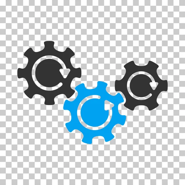 Transmission Gears Rotation Vector Icon — Stock Vector
