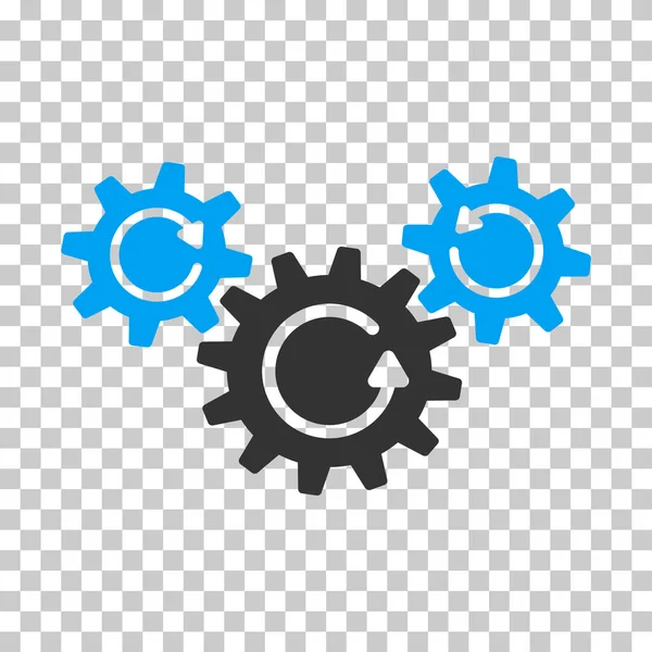 Transmission Wheels Rotation Vector Icon — Stock Vector