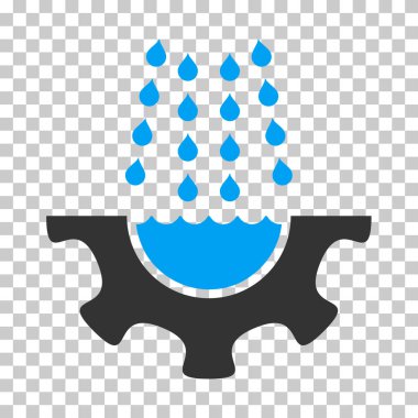 Su duş hizmet dişli vektör simgesi