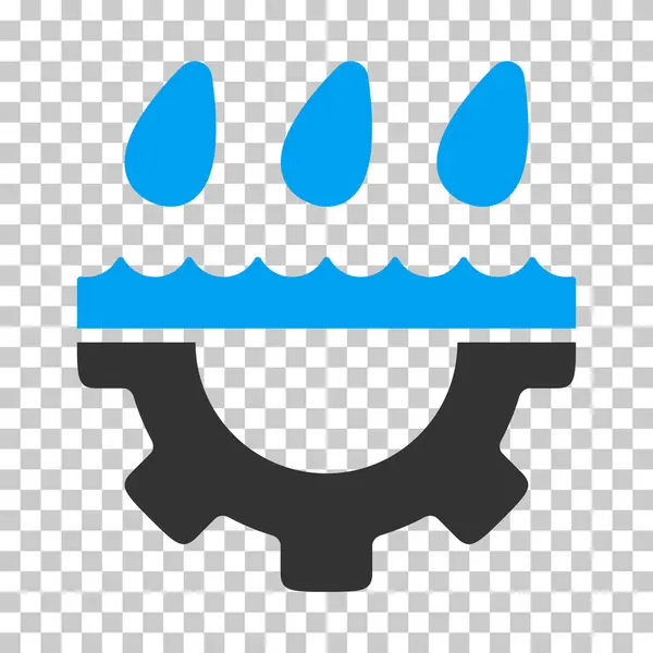 Water Gear Drops Vector Icon — Stockvector