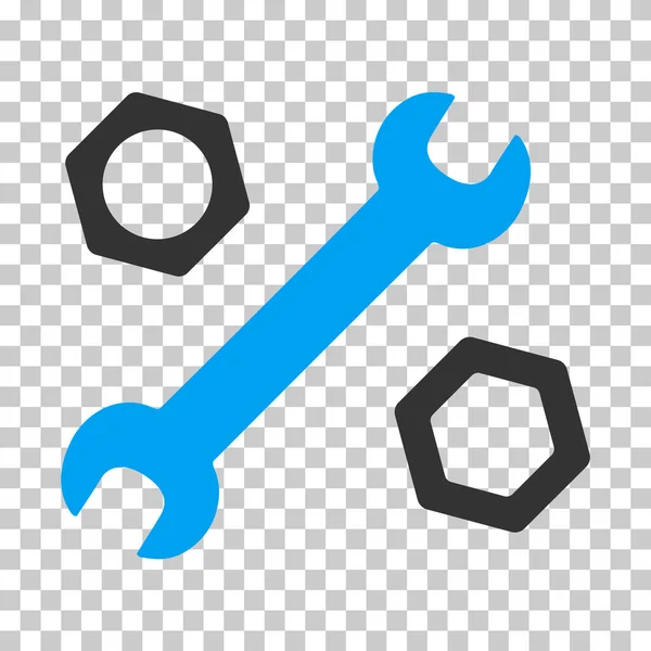 Wrench And Nuts Vector Icon — Stock Vector