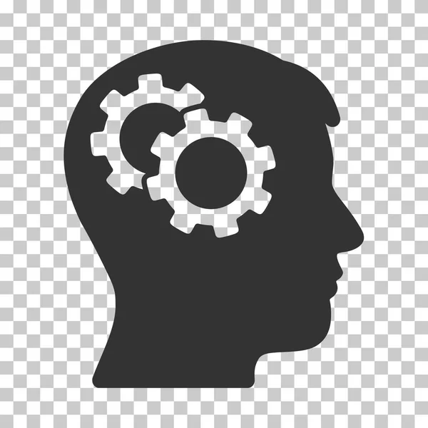 Intellect Gears Vector Icon — Stock Vector