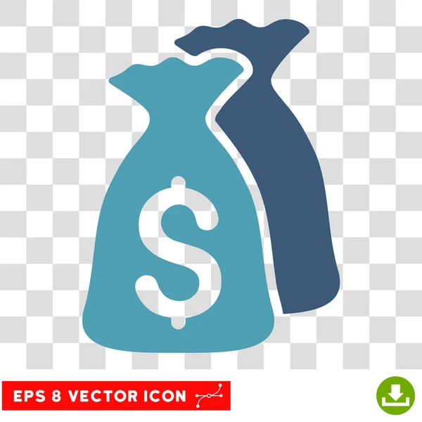 Sacs d'argent vecteur Eps Icône — Image vectorielle