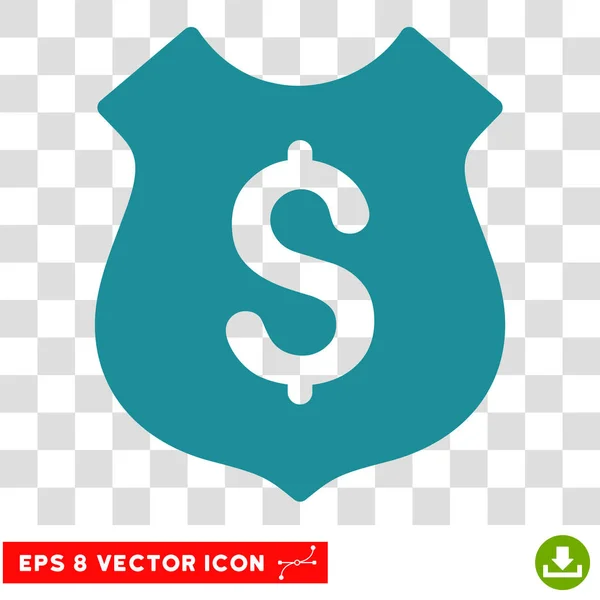 Bouclier financier Vecteur Eps Icône — Image vectorielle