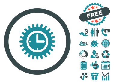 Bonus ile zaman seçenekleri düz vektör simgesi