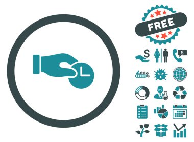 Zaman özellikleri düz vektör simge Bonus ile