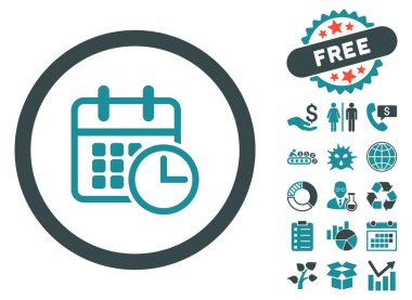 Uçus tarifesi düz vektör simge Bonus ile