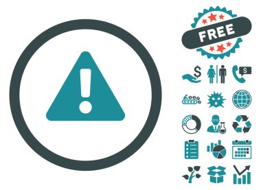 Uyarı düz vektör simgesi Bonus ile