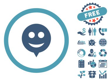 İpucu düz vektör simge Bonus ile gülümse