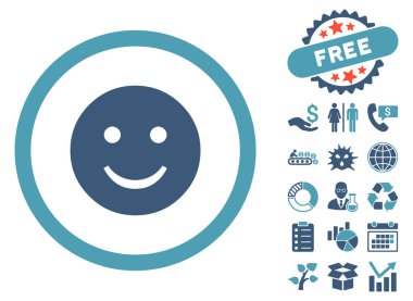 Düz vektör simge Bonus ile gülümse