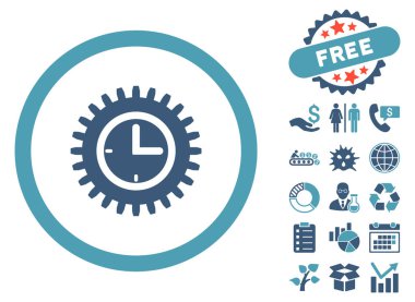 Bonus ile zaman seçenekleri düz vektör simgesi