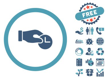 Zaman özellikleri düz vektör simge Bonus ile