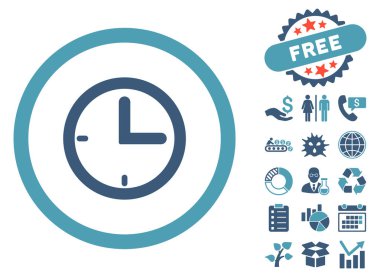 Bonus ile zaman düz vektör simgesi