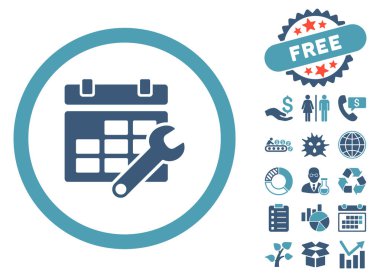 Takvim Seçenekleri düz vektör simgesi Bonus ile