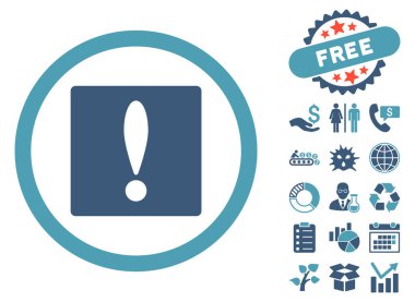 Uyarı düz vektör simgesi Bonus ile