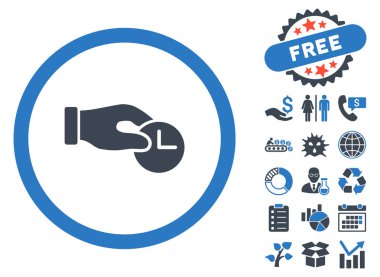 Zaman özellikleri düz vektör simge Bonus ile