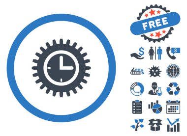 Bonus ile zaman seçenekleri düz vektör simgesi