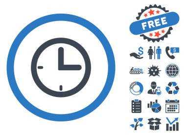 Bonus ile zaman düz vektör simgesi